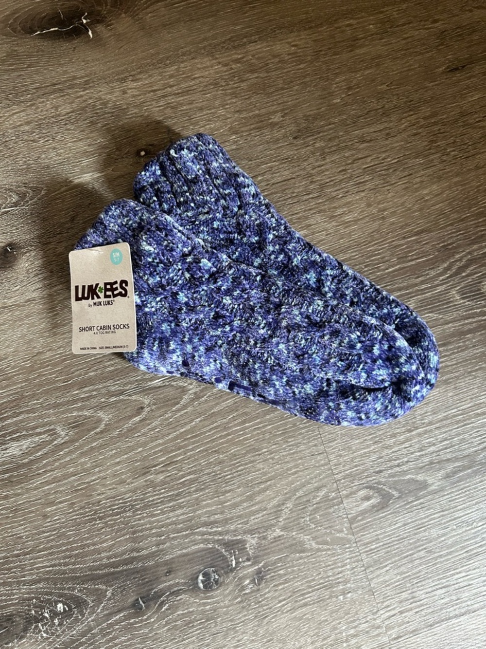 NWT Luk Eez by Muk Luks S/M 5-7 Cabin Socks Slippers